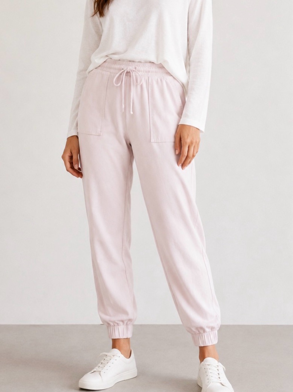 Cloth & Stone Pale Pink Lightweight Jogger Drawstring Casual Pants